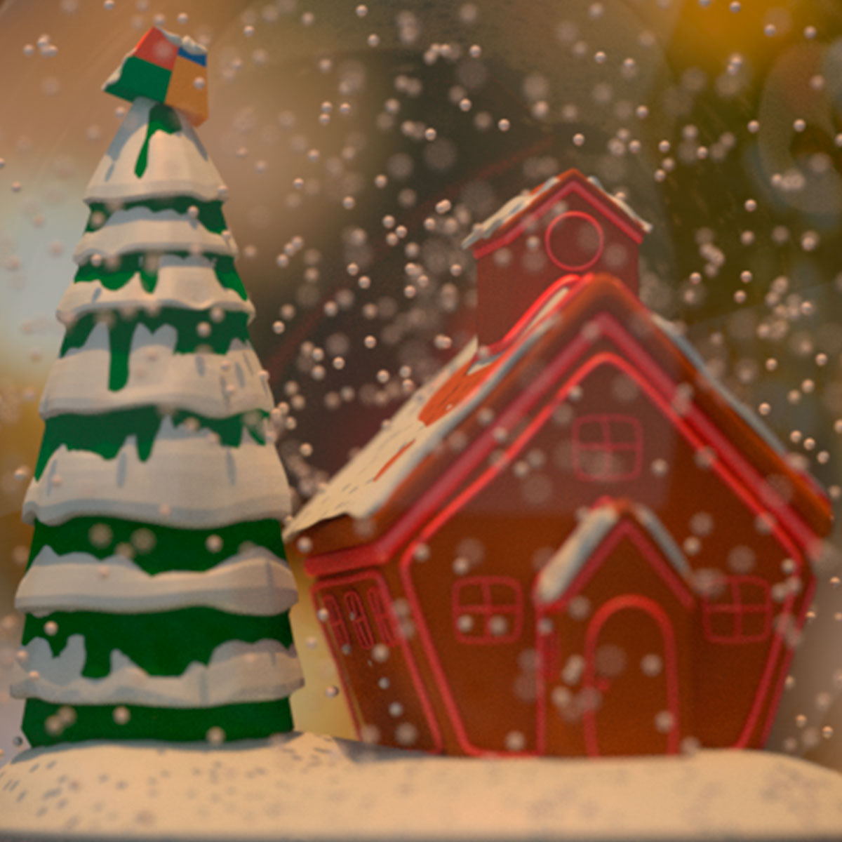 Christmas Card 2019 | 3d Rendered Image Detail